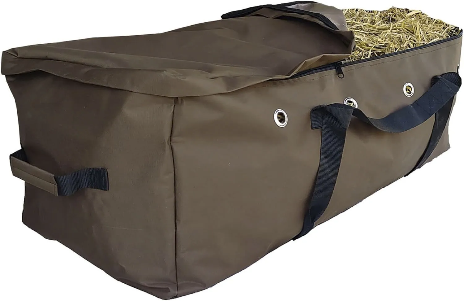 حقيبة قش نايلون ذات سعة كبيرة لتخزين وتغذية الحصان الدائري #3