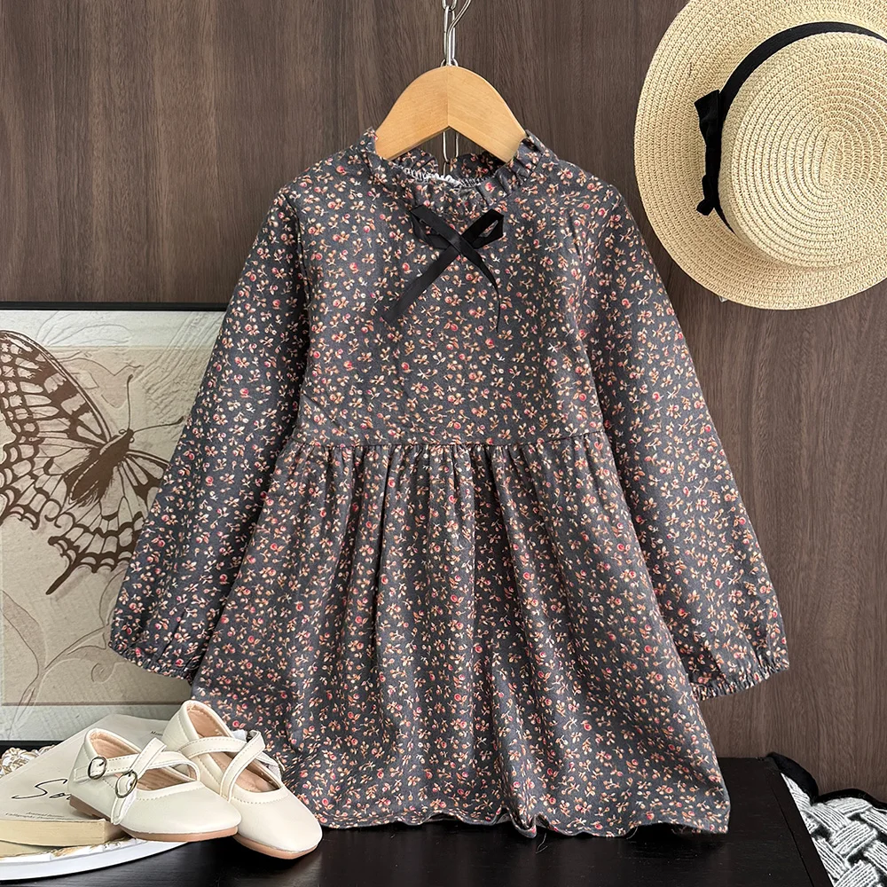 Bär Führer Neue Herbst Mädchen Kleid Frühling Kinder Prinzessin Kleid Casual Blumen Kostüme Kinder Kleidung Blumen Kleider 2-8 Jahre – Detail 11