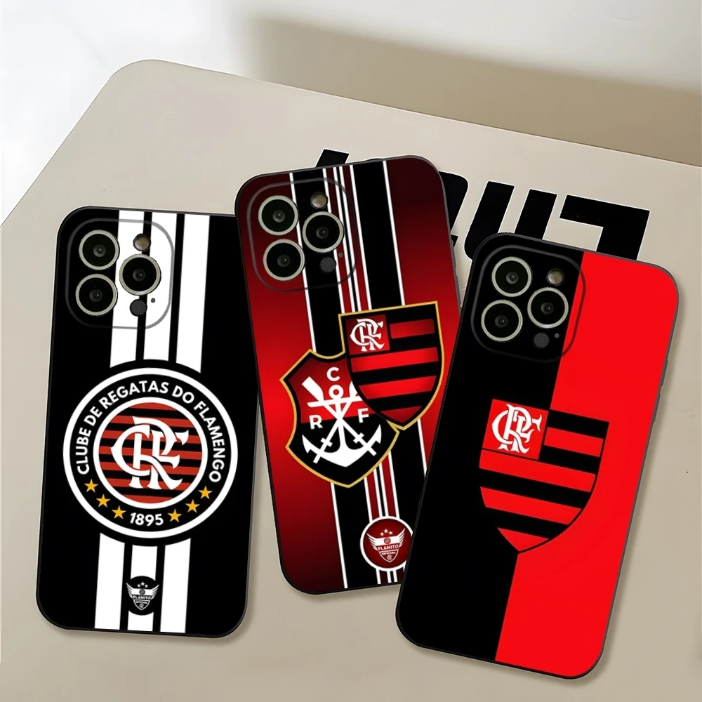 Capa de Celular F-Flamengo Club para iPhone 17 Pro Max 15 14 Pro 16 Plus 13 Mini 11 12 Xr X Xs 7 8 Plus - Capa Traseira