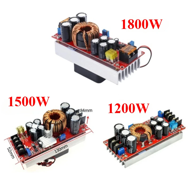 1PCS 1800W 40A 1500W 30A 1200W 20A DC-DC Boost Converter Step Up Power Supply Module 10-60V to 12-90V adjustable voltage charger