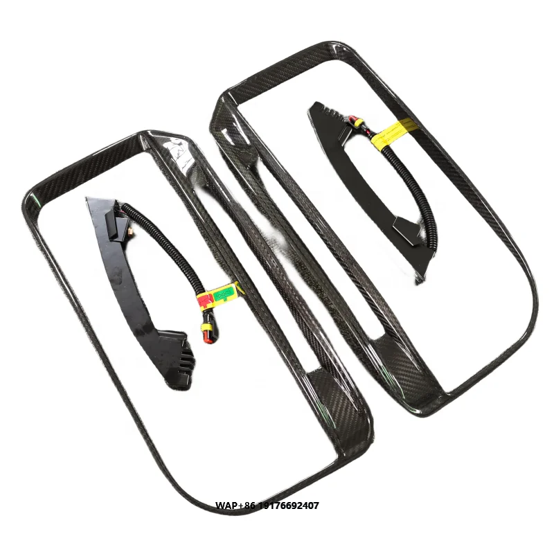 

For MercedesBenz G-Class W464 G500 G63 Upgrade B G900 Style Dry Carbon Fiber Front Bumper Grill and Fog Lamp