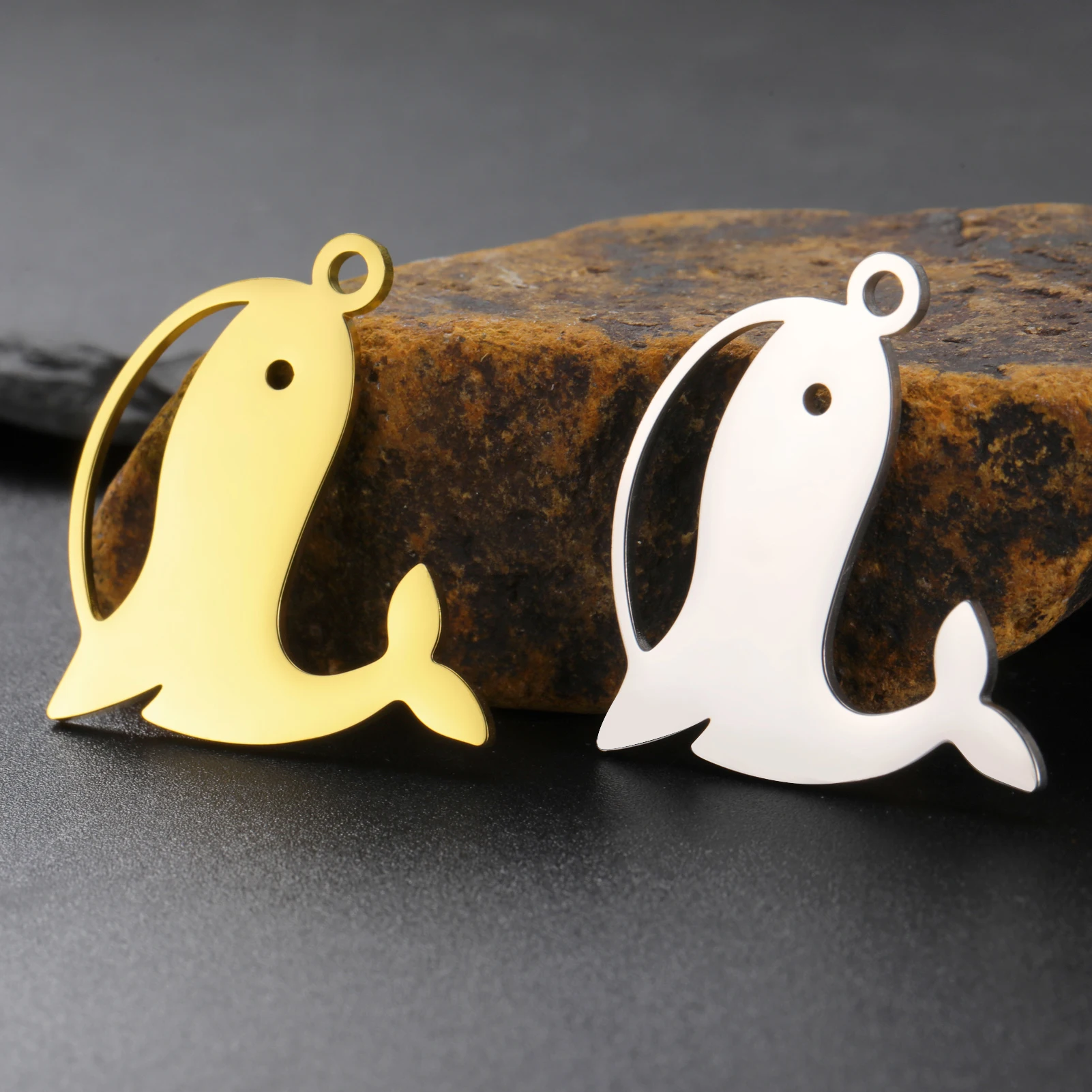 

5pcs Sea Creature Whale Dolphin Charms Stainless Steel Pendant DIY Bracelet Necklace Jewelry Making Handmade Gifts Wholesale