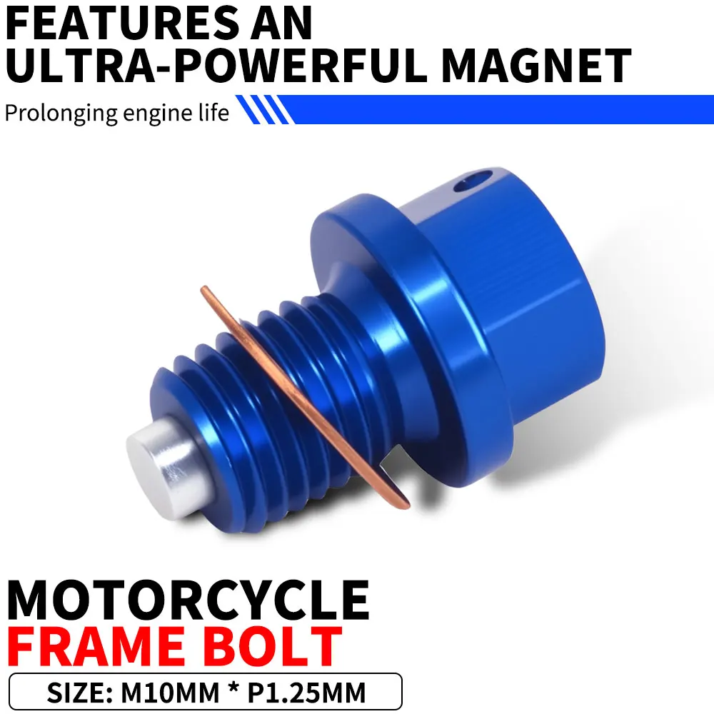 Motorrad CNC M10*1.25 Billet Magnetischer Ölablassschraubendreher Universal für YAMAHA YZ125 YZ250F YZ450F YZ250FX WR250F WR450F