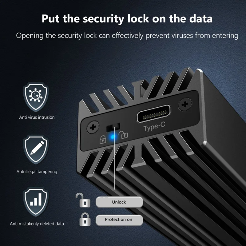 Obudowa SSD INEO RGB M.2 NVME PCI-E do USB3.1 Gen2 Type-C JMS583 10Gbps Radiator do dysków SSD 2280/2260/2242/2230 M.2