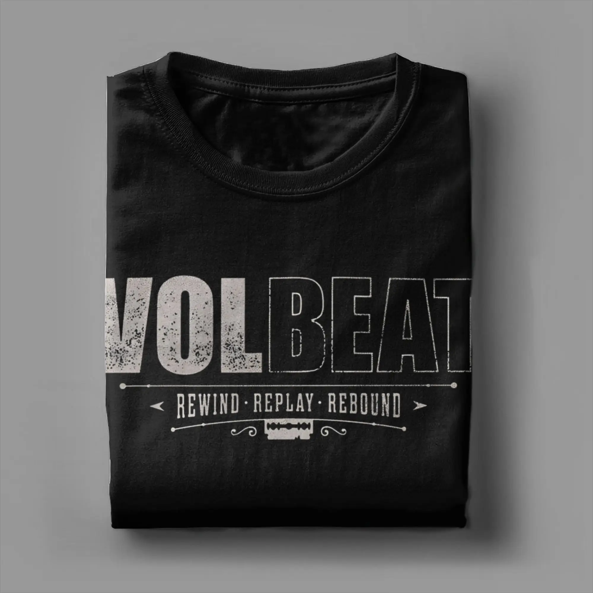 تي شيرت VOLBEATS Tour للرجال والنساء تي شيرت معدني فريد من نوعه تي شيرت بأكمام قصيرة ورقبة دائرية تي شيرت قطني كلاسيكي