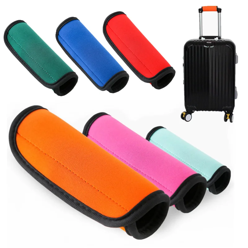 Comfortable Luggage Handle Wrap Grip Soft Neoprene Suitcase Grip Protective Luggage Bag Handle Wrap Cover For Travel Bag Luggage