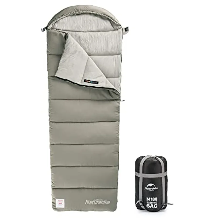 

Sleeping Bag for Adults with Hood 33-53℉ Lightweight Hollow Cotton Sleeping Bag 3 Seasons Waterproof Spliceable Sleeping Bags f