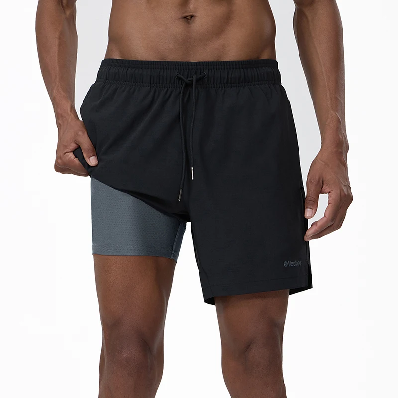 Die neuesten Badeshorts für Herren, atmungsaktives Futter, 2-in-1-Shorts, verstellbarer Bund, Reißverschlusstaschen, Strand-Bañador Hombre Badeanzüge – Detail 6