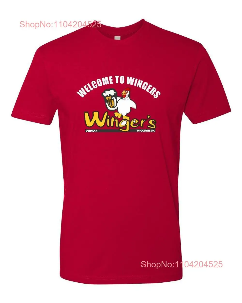 Wingers Oshkosh T Shirt Sports Bar long or short sleeves