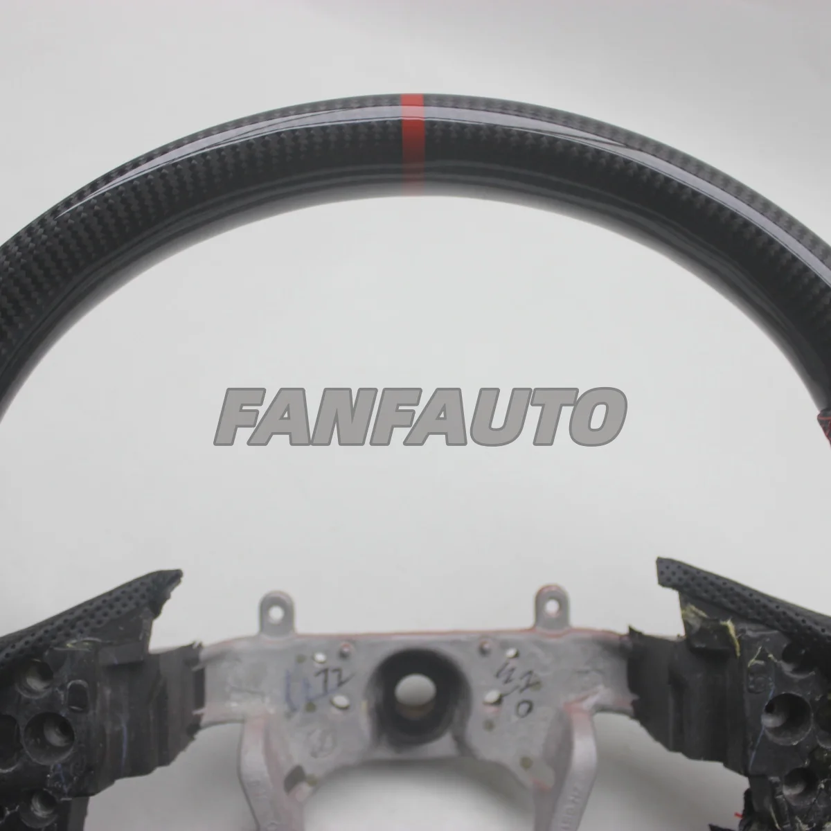 Replacement Real Carbon Fiber Steering Wheel with Leather for Mitsubishi Lancer 2007-2017