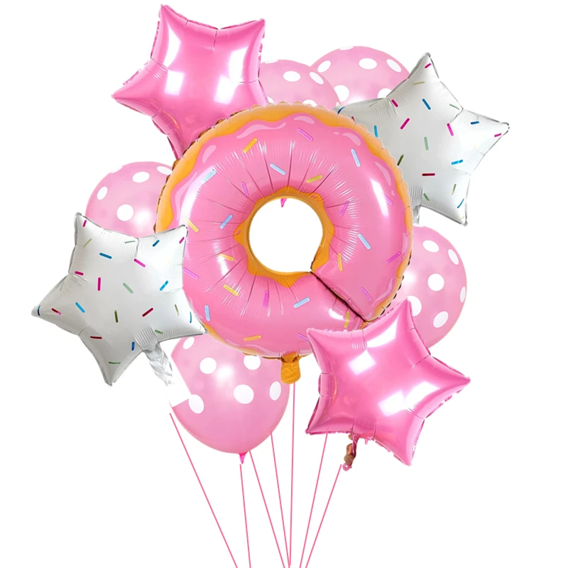 Donut Globos Foil Balloon Fruit Sweet Ice Cream Helium Balloons for Baby Shower Girl Birthday Party Wed Decoration Kids Toy Gift
