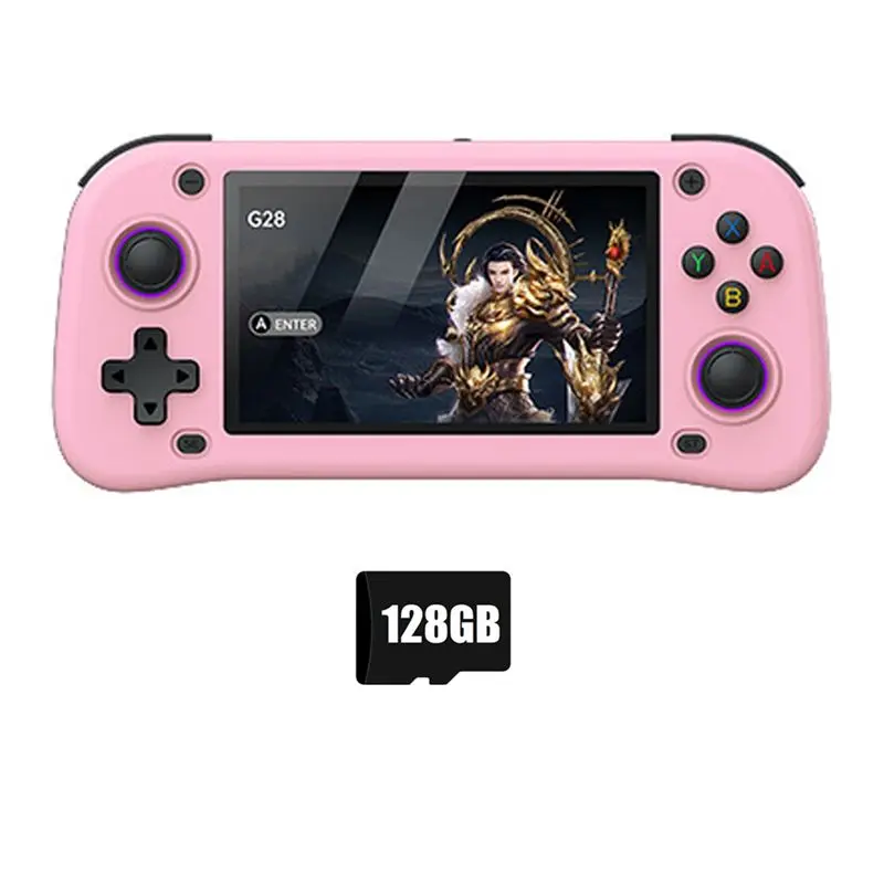 

A33T-G28 Retro Handheld Video Game Console 128G 20000+Game 4.3 Inch Screen Linux Pocket Player For PSP/PS1/N64 Simulator D