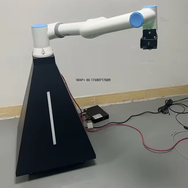 Suporta cabine fotográfica compatível com câmera, braço robótico colaborativo programável automático de 7 eixos ROS