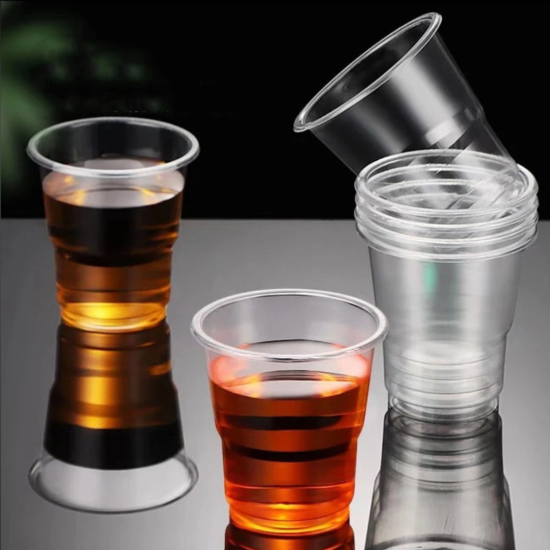 50PCS 180ml Disposable Clear Plastic Cup Outdoor Picnic Plastic Cup Drinking Cup for Parties Birthdays Weddings Camping Utensils