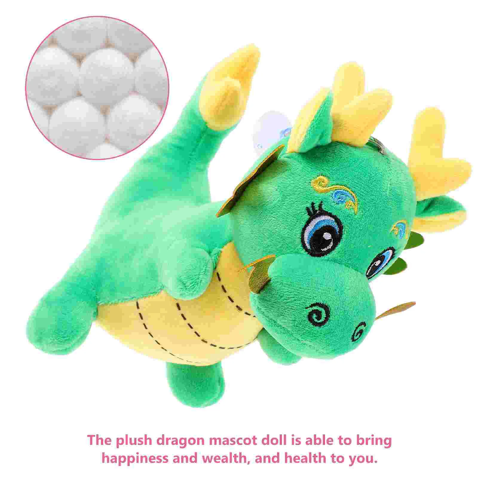 Toy Auspicious Year Dragon 2024 Mascot Model Chinese Style Stuffed Animal Plush Green Small