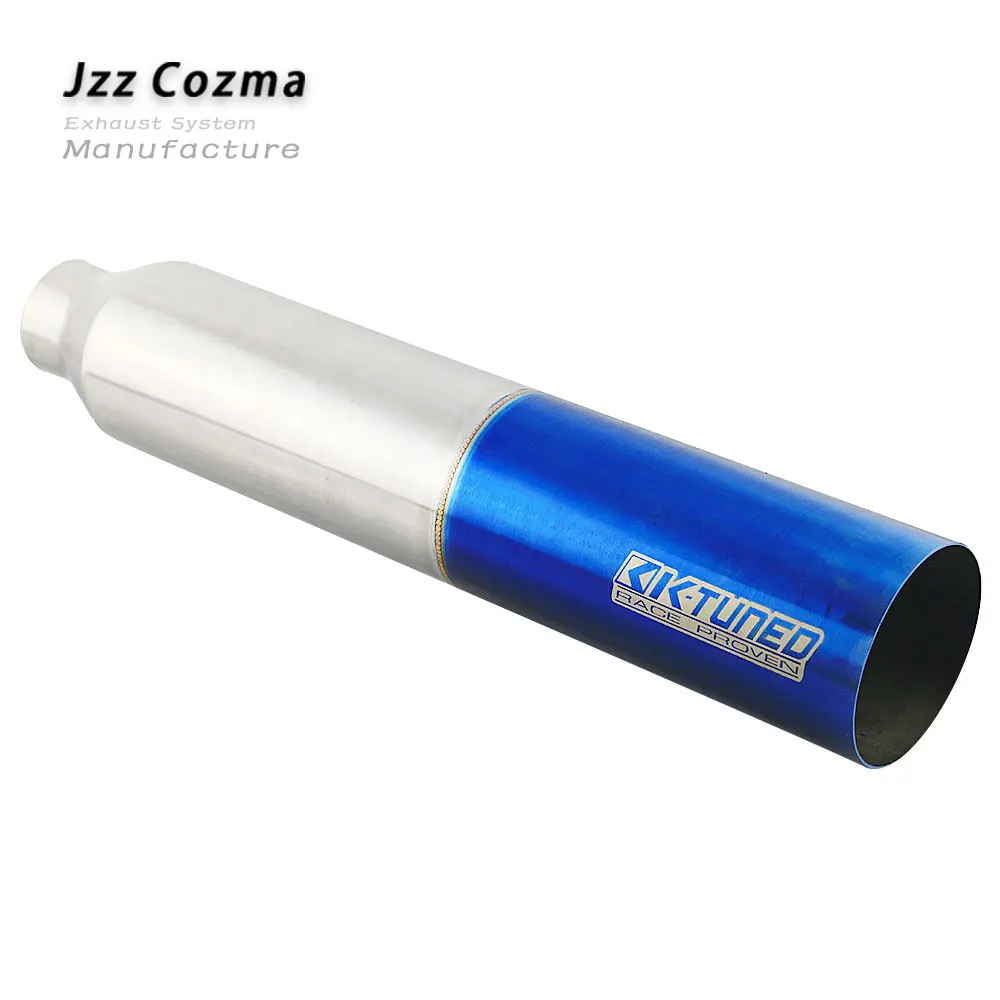 JZZ k-tuned car exhaust tip 2.5 inch car tail pipe straight-through escape tube truch muffler 1mm