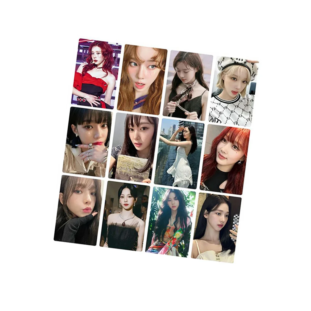 40Pcs/Set Kpop Idols Winter Ningning Boxed Cards Laser Small Cards Double Side Printing LOMO Card GISELLE KARINA Fans Collection