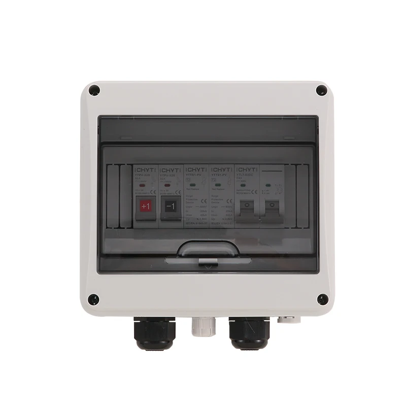 XIONGISolar Waterproof Photovoltaic Junction Box With Lightning Protection 1 in 1 out 600V Pull Out DC Fuse IP65 MCB SPD