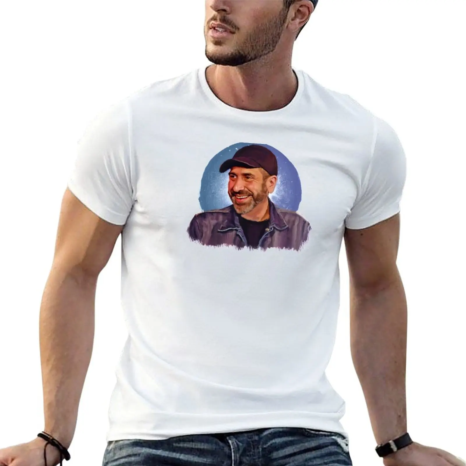 

ATTELL- футболка мужская рубашка с комиксами хлопок DAVE хлопок мужская 100% t брендовая роскошная рубашка-стойка Portraits Famous