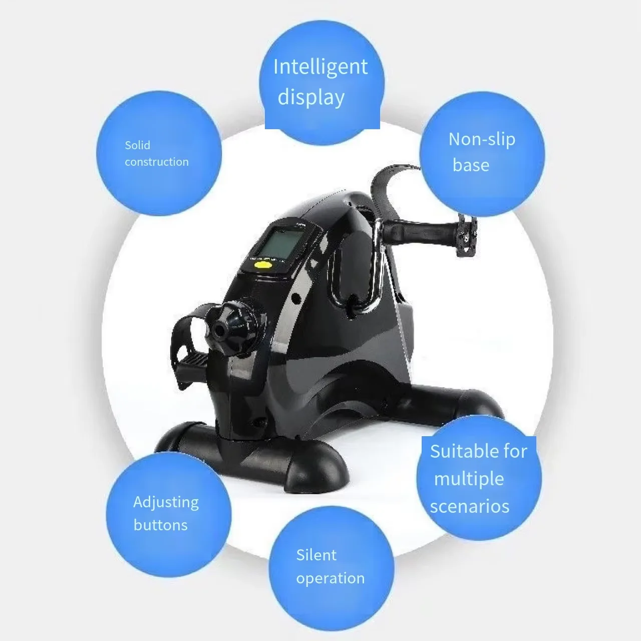 Home Under Desk Stationary Motorized Bike Foot Pedal Exerciser Mini Exercise Bike Portable Mini Leg Exercise Pedal Bike view 3