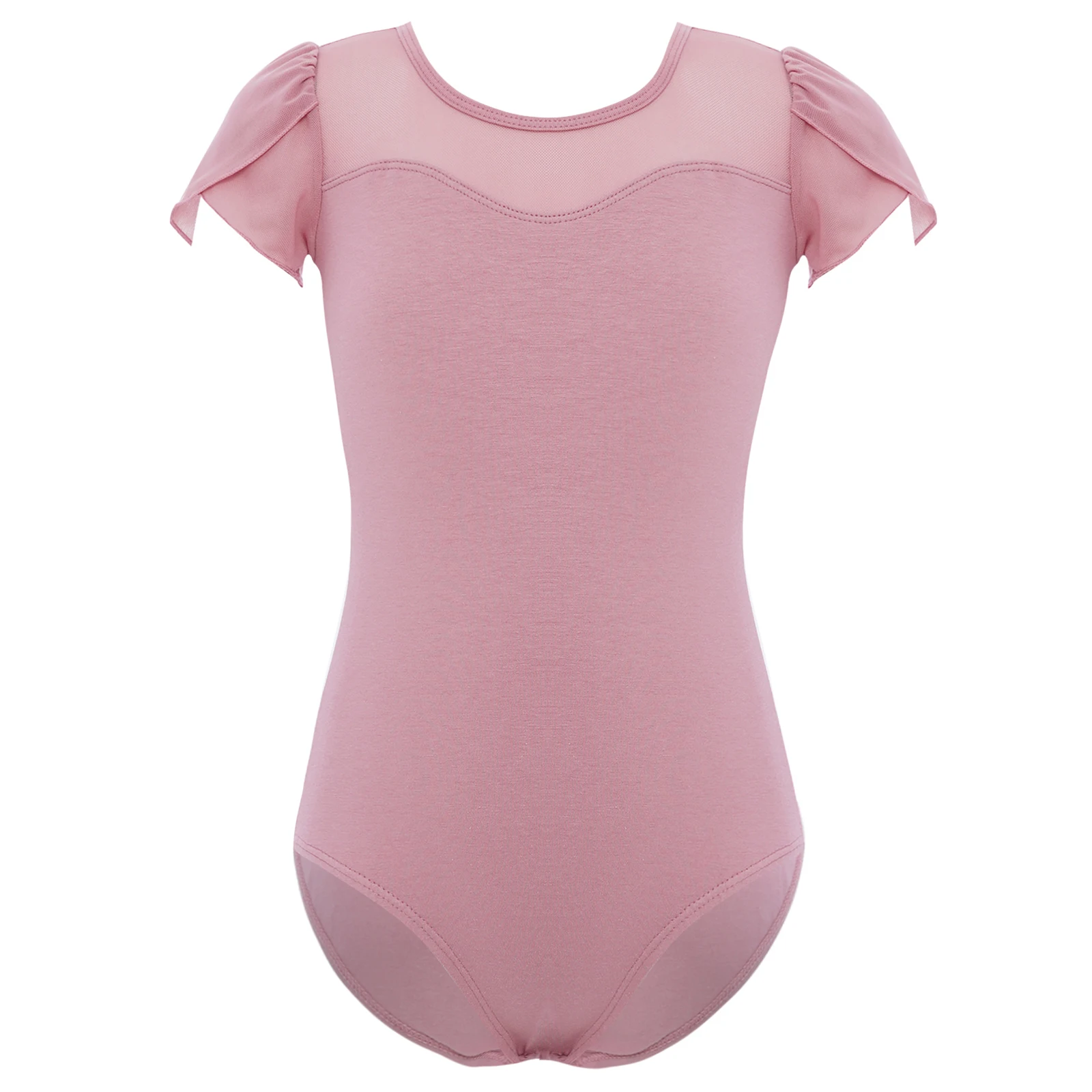 

Kids Girl Rhythmic Gymnastics Leotards Swimsuit Ballet Leotard Unitard Short Petal Sleeves Figure Skating Performance Dancewear