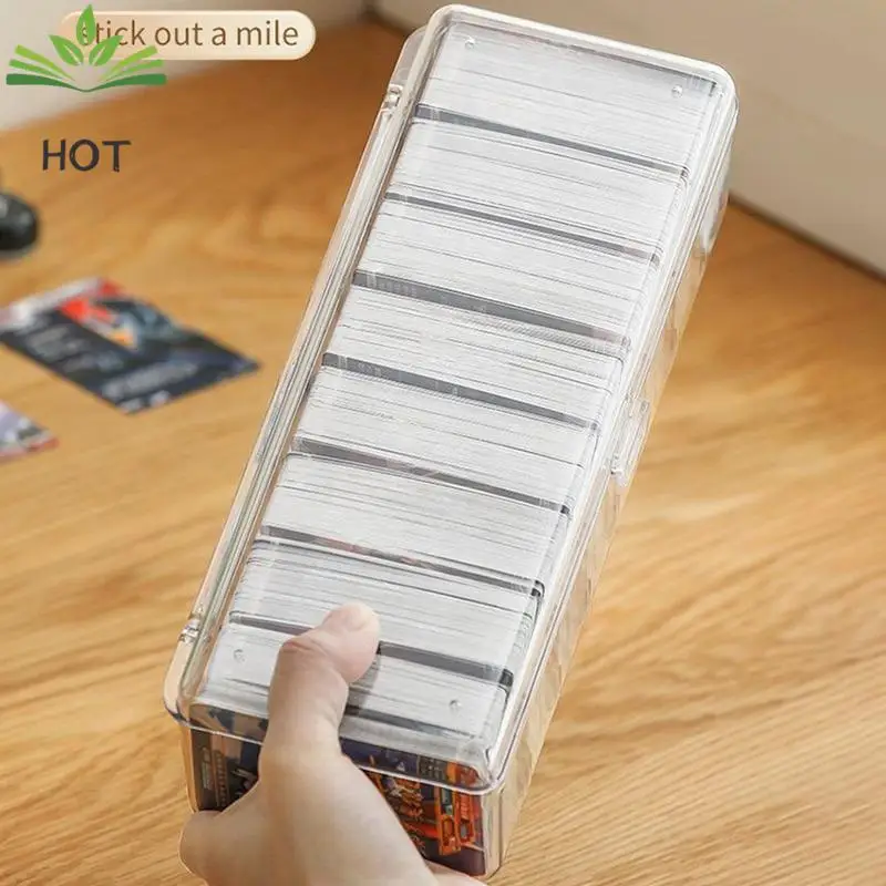 Transparent Hot Trading Card Deck Box Large Capacity Container Card Organizer Storage Collectible Game Card Cases