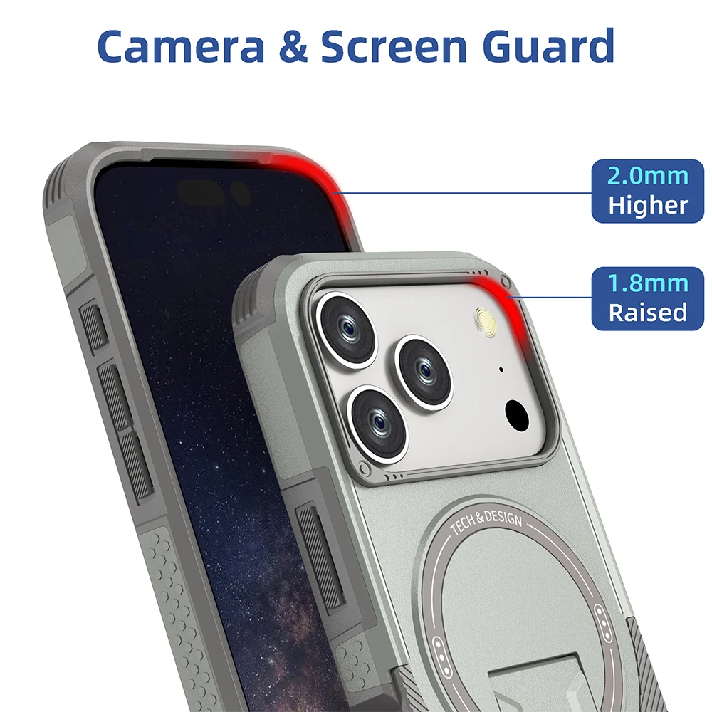 Magnetic Case Compatible Shockproof Protective Shell for iPhone 17 Pro Max 16 15 Plus 14 Pro 13 12 Pro 11 Cover view 4