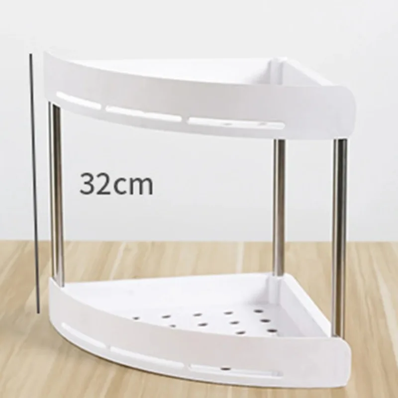 Triangle Storage Rack with Hook, PP Material, Bathroom Corner Shelf, Kitchen Seasoning Shelf, Bathroom and Cosmetic