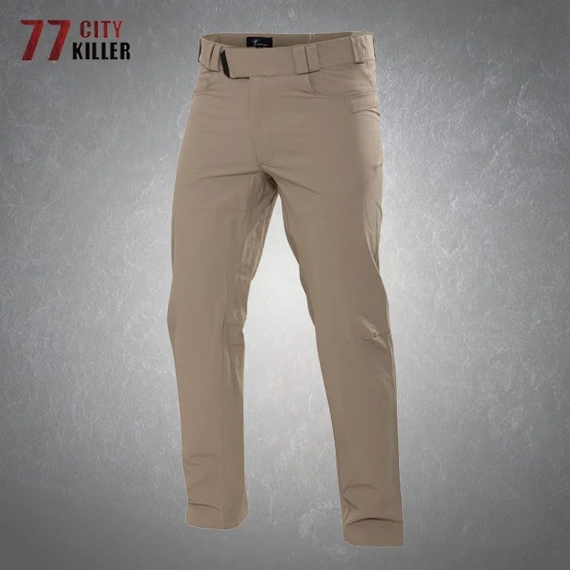 

Outdoor Tactical Cargo Sweatpants Mens Elasticity Quick Dry Solid Color Trousers Male Casual Comfortable Climbing Hiking Pants