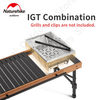 Naturehike IGT Camping Table Outdoor Portable Aluminum Alloy Beech Picnic BBQ Folding Cooking Stove Desk with Storage Bag