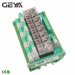 GEYA 2NG2R  8 Channel Relay Module 2NO 2NC 12V 24V AC & DC DPDT Relay for PLC Automation Project