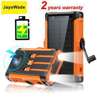 JayoWade New 20000mAh Hand Crank Solar Power Bank 22.5W PD Fast Charging Wireless Charger Powerbank for iPhone 16 iWatch Airpods