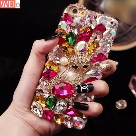 Luxury 3D Fox Diamond Bling Crystal Cases for Samsung Galaxy A13 A33 A53 A73  A21S  A31 A51 A71 A12 A52 A72 A32 A22 5G