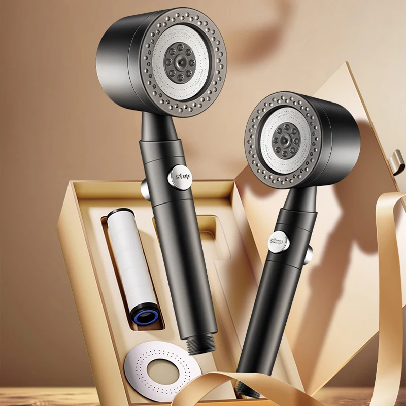 

Новая насадка для душа-бустер, 5 режимов, регулируемый водосберегающий массаж высокого давления, портативный фильтр, смеситель для душа, аксессуары для ванной комнаты