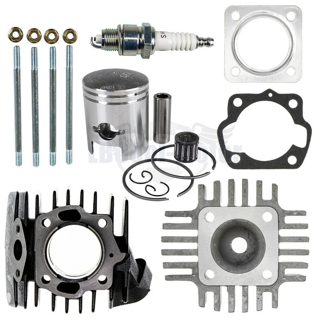 Cylinder Head Piston Rings Gasket Top End Kit For SUZUKI Quadrunner LT50 1984-1987  LT A50 model 2002-2005 JR 50 model 1985-2006