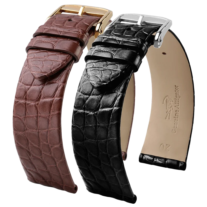 Thin Crocodile Leather Watch Strap For Longines Presence Lyre Band for Men and Women L4 L2 La Grande Series 13 14 16 18 19 20mm