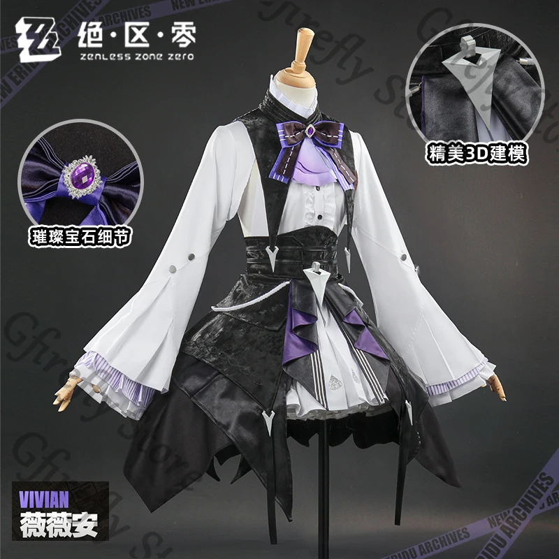 

Zenless Zone Zero Clothes Vivian Banshee Cosplay Clothing Full Set Outfit High Quality Game Anime Expo Quadratic Element Garment