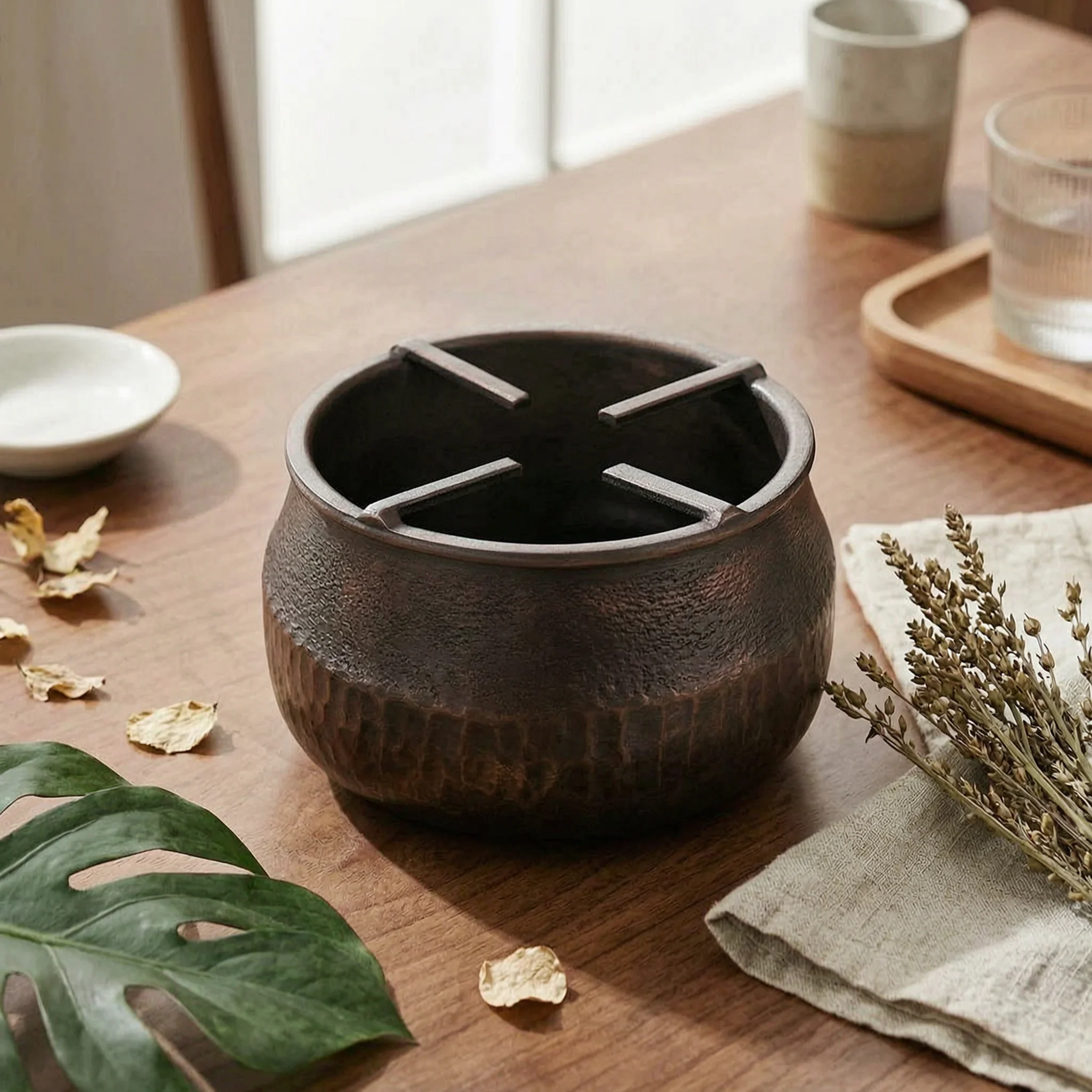 

Copper Tea Heater Multi-Purpose Tea Charcoal Heater Indoor Charcoal Brazier Heat Preservation Small Round Brazier Ventilation