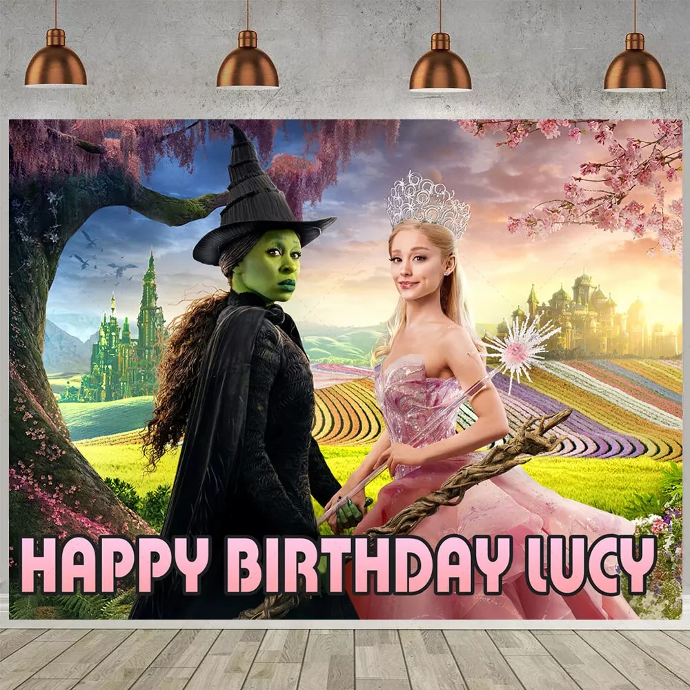 Vinyl Custom Wicked Birthday Photography Backdrops Magic Witch Children's Baby Bathing Party Photo Studio Background SX-01