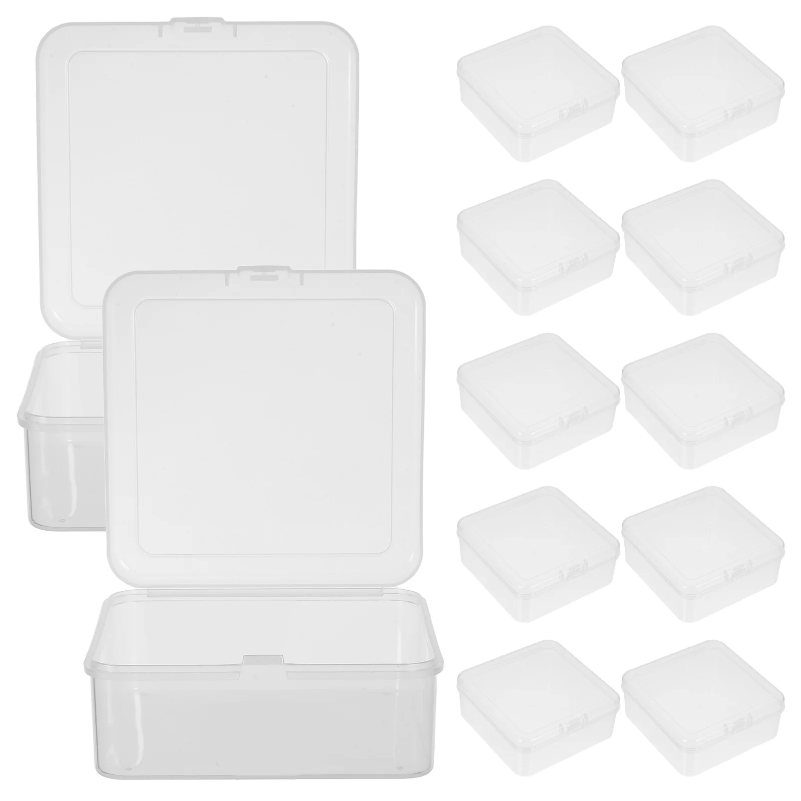 

24Pcs Clear Plastic Soap Box Square Flip Lid Container for Handmade Soap Travel-Friendly Storage Case Transparent Bathroom