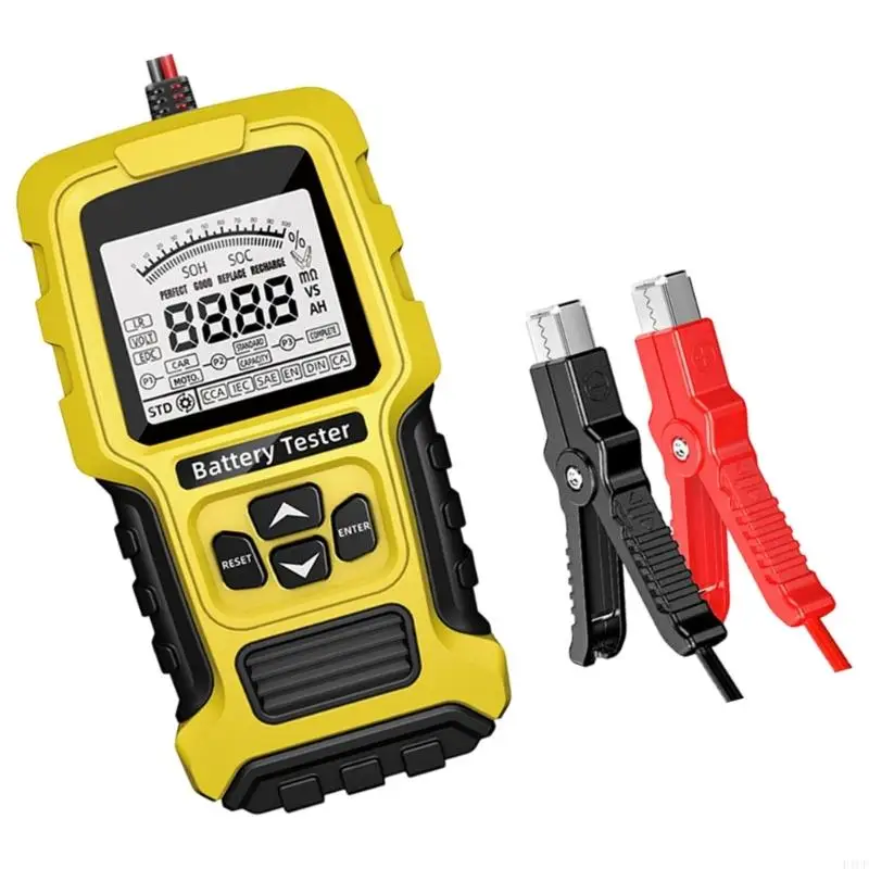 جهاز اختبار بطارية السيارة الجديد خفيف الوزن لعام 2025 لأنظمة 12 فولت 24 فولت مع أجهزة استشعار عالية الدقة