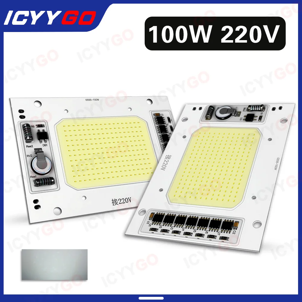 220V Driverless 100W Integrated LED Light Source Bulb Suitable For Streetlights Spotlights And Floodlights LED Chip Light Board.