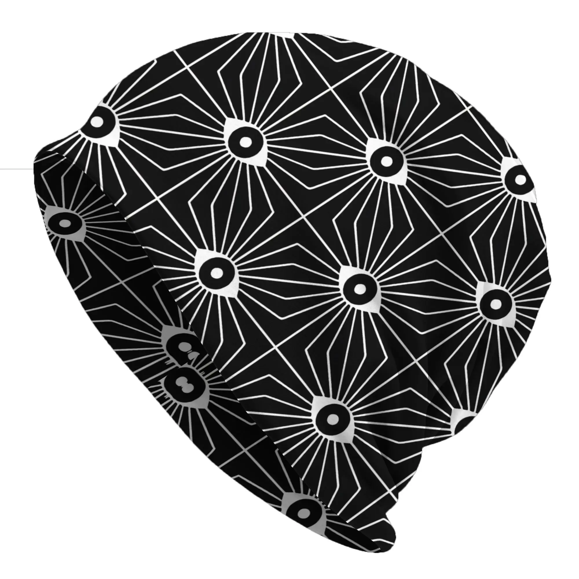 Autumn Styles Bonnet  Men Women's Thin Hat Electric Eyes Black And White Summer Cap Hip Hop Skullies Beanies Caps