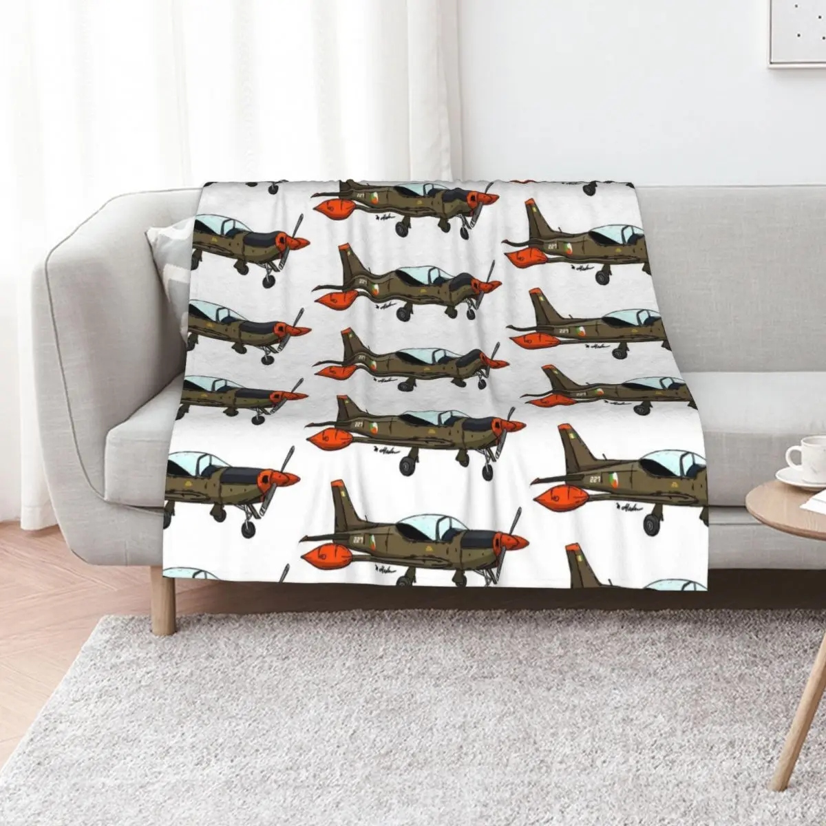 

SIAI Marchetti SF 260W Throw Blanket Beautifuls warm winter heavy to sleep Personalized Gift Blankets