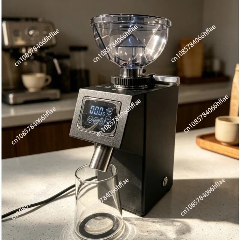 Electric Touch Screen Conical Burr Coffee Grinder, Professional Portable Household Coffee Mill