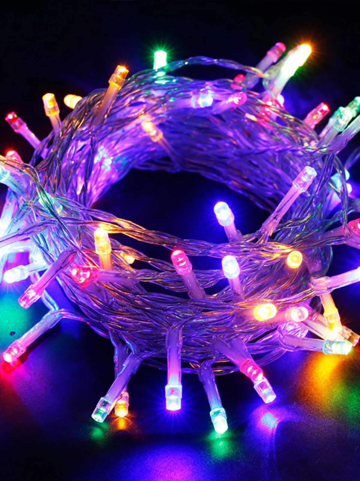 Warm light LED strip with outdoor waterproof rainbow flashing string