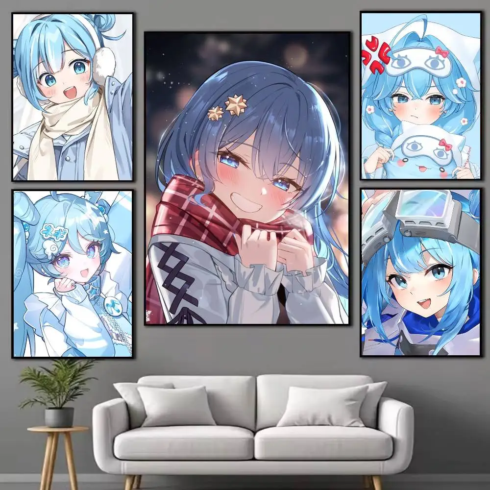 Kawaii Arahashi T-Tabi  Poster High Quality Dorm Living Room Aesthetic Wall Decoration Painting Stickers Gift