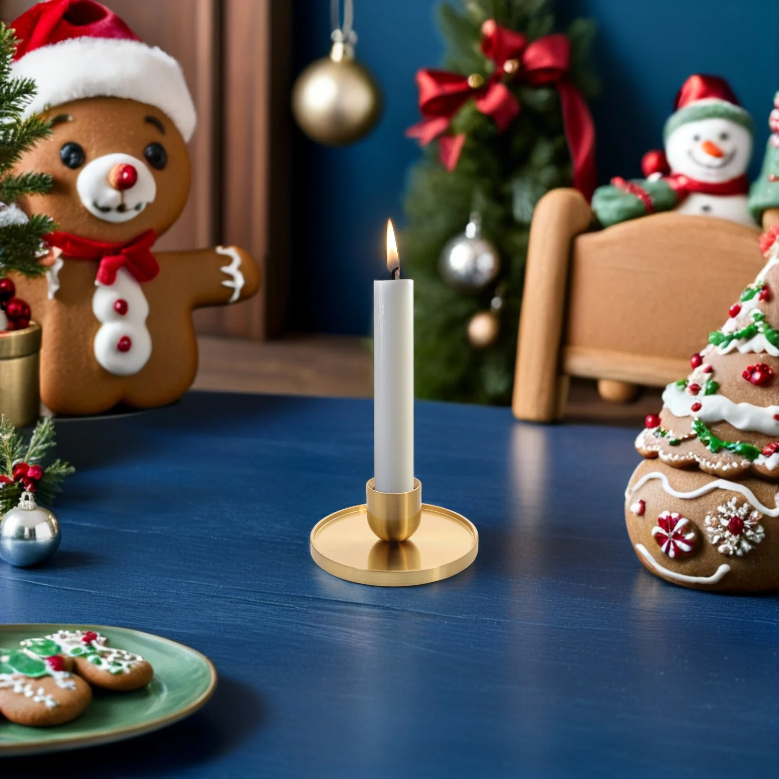 

Gold Taper Holder Metal Candlestick Stand Christmas Wedding Table Centerpiece Rustic Retro Holder Party Decor