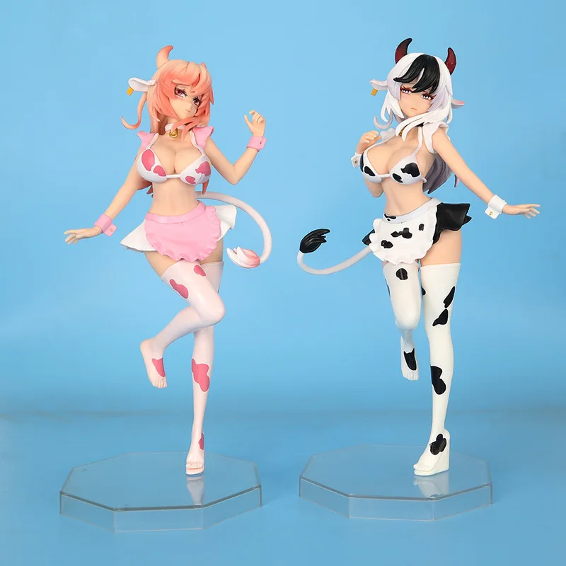 Anime Pvc Cow Girl Maid Figure Collectible Statue For Desktop Car Chassis Decoration Adult Collection Display Birthday Gifts