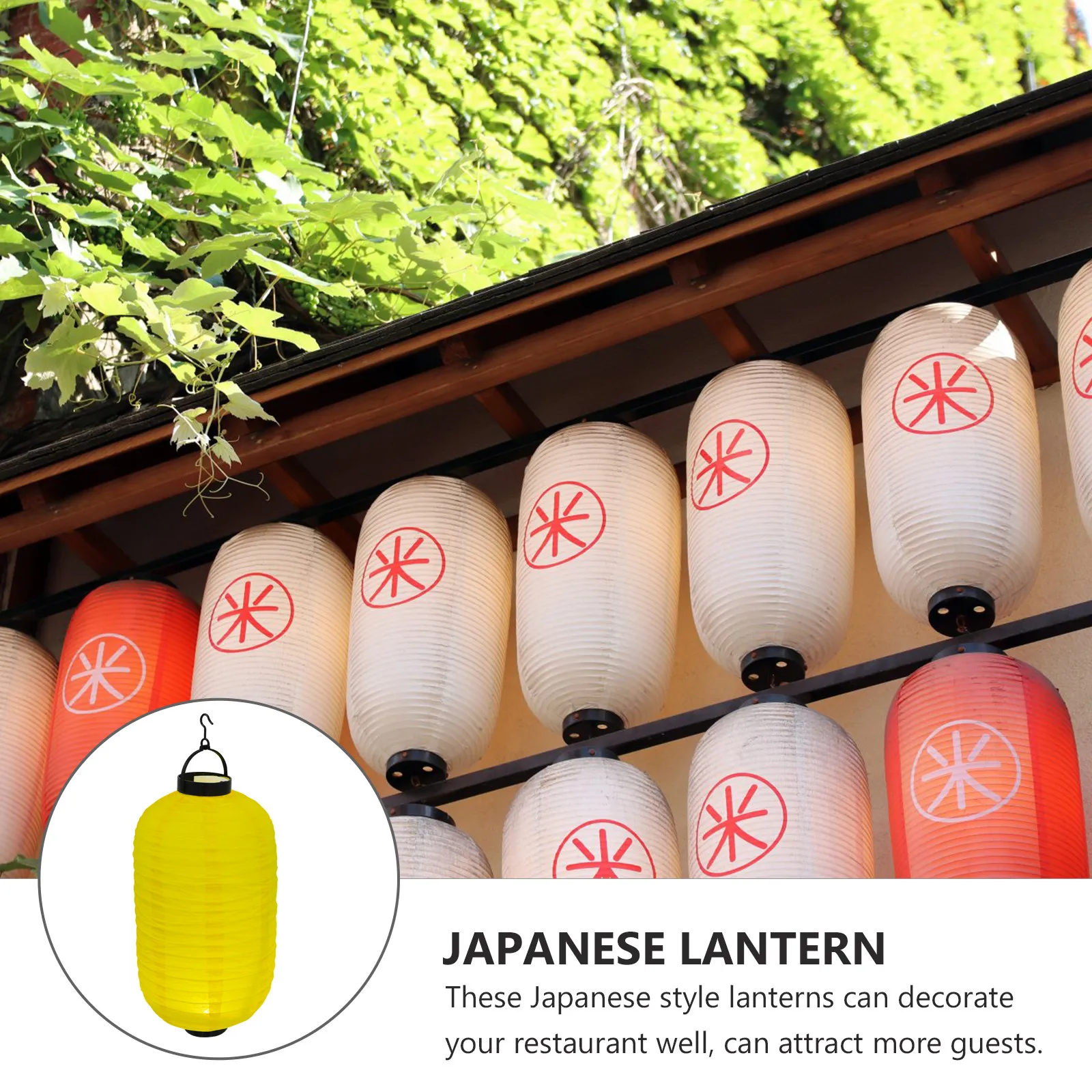 

LED Japanese Style Paper Lanterns for Restaurant Outdoor Yard Decor Hanging Festival Warm Ambience Powered Traditional